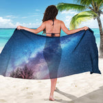 Night Sky Milky Way Print Beach Sarong Wrap