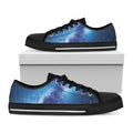 Night Sky Milky Way Print Black Low Top Sneakers