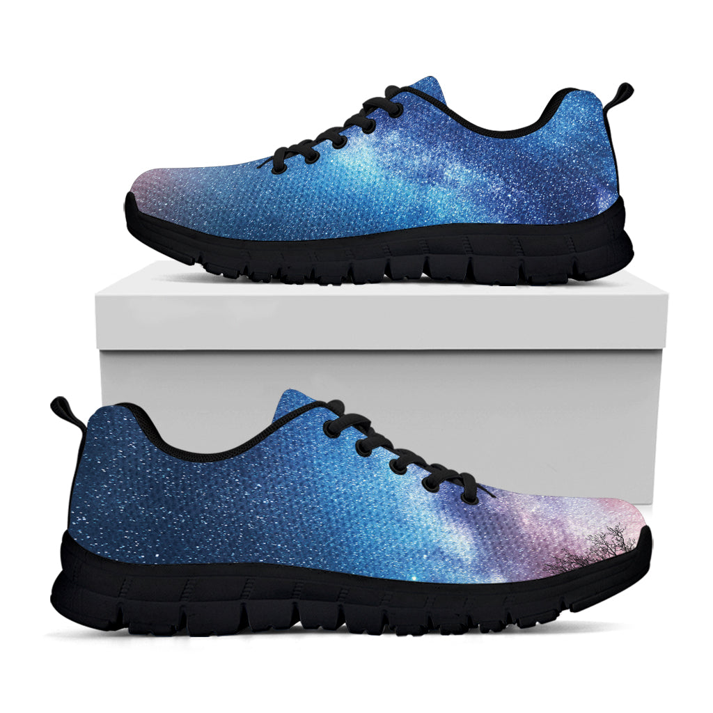 Night Sky Milky Way Print Black Sneakers