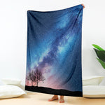Night Sky Milky Way Print Blanket