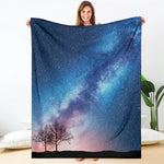 Night Sky Milky Way Print Blanket