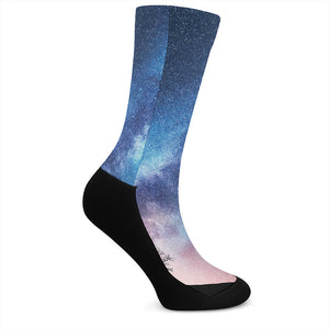 Night Sky Milky Way Print Crew Socks