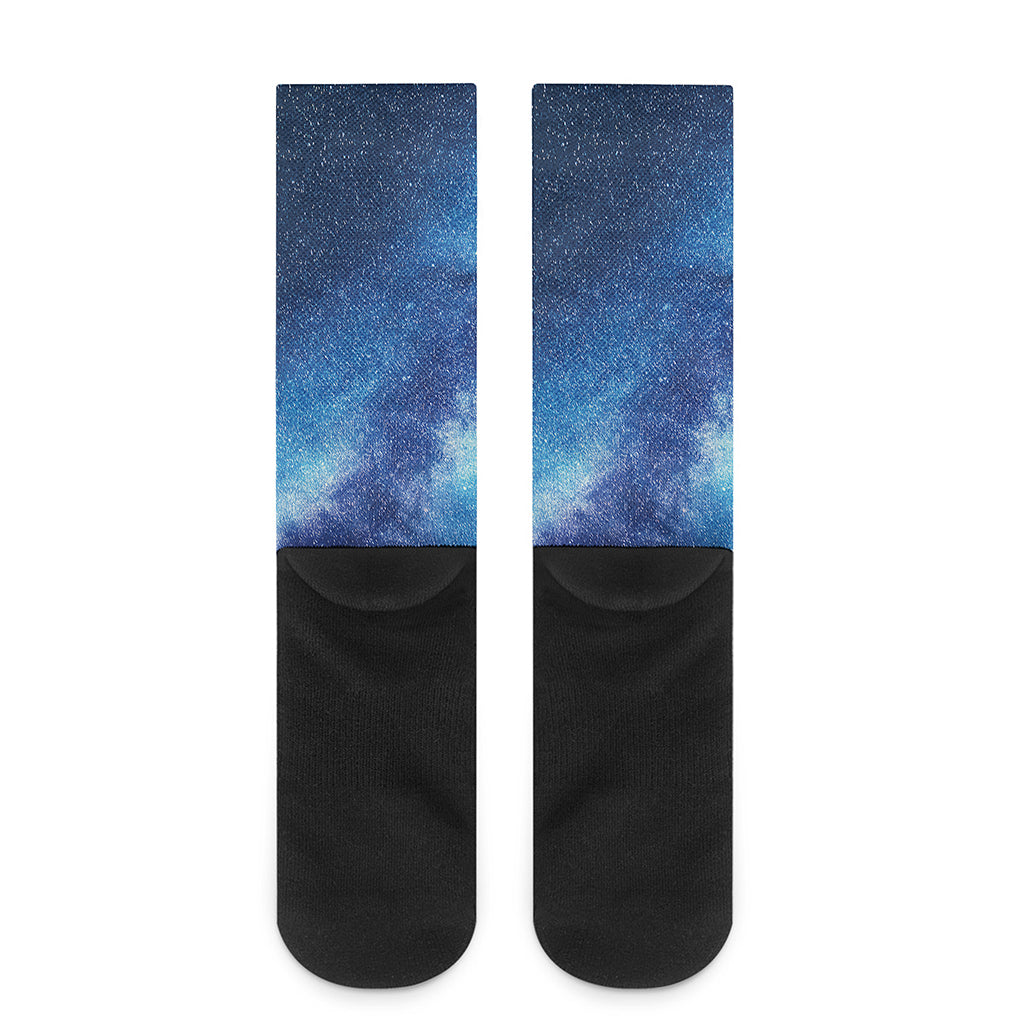 Night Sky Milky Way Print Crew Socks