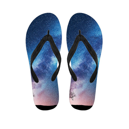 Night Sky Milky Way Print Flip Flops