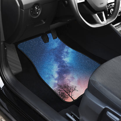 Night Sky Milky Way Print Front and Back Car Floor Mats