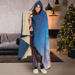 Night Sky Milky Way Print Hooded Blanket
