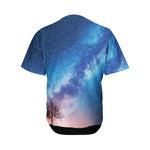 Night Sky Milky Way Print Men's Baseball Jersey
