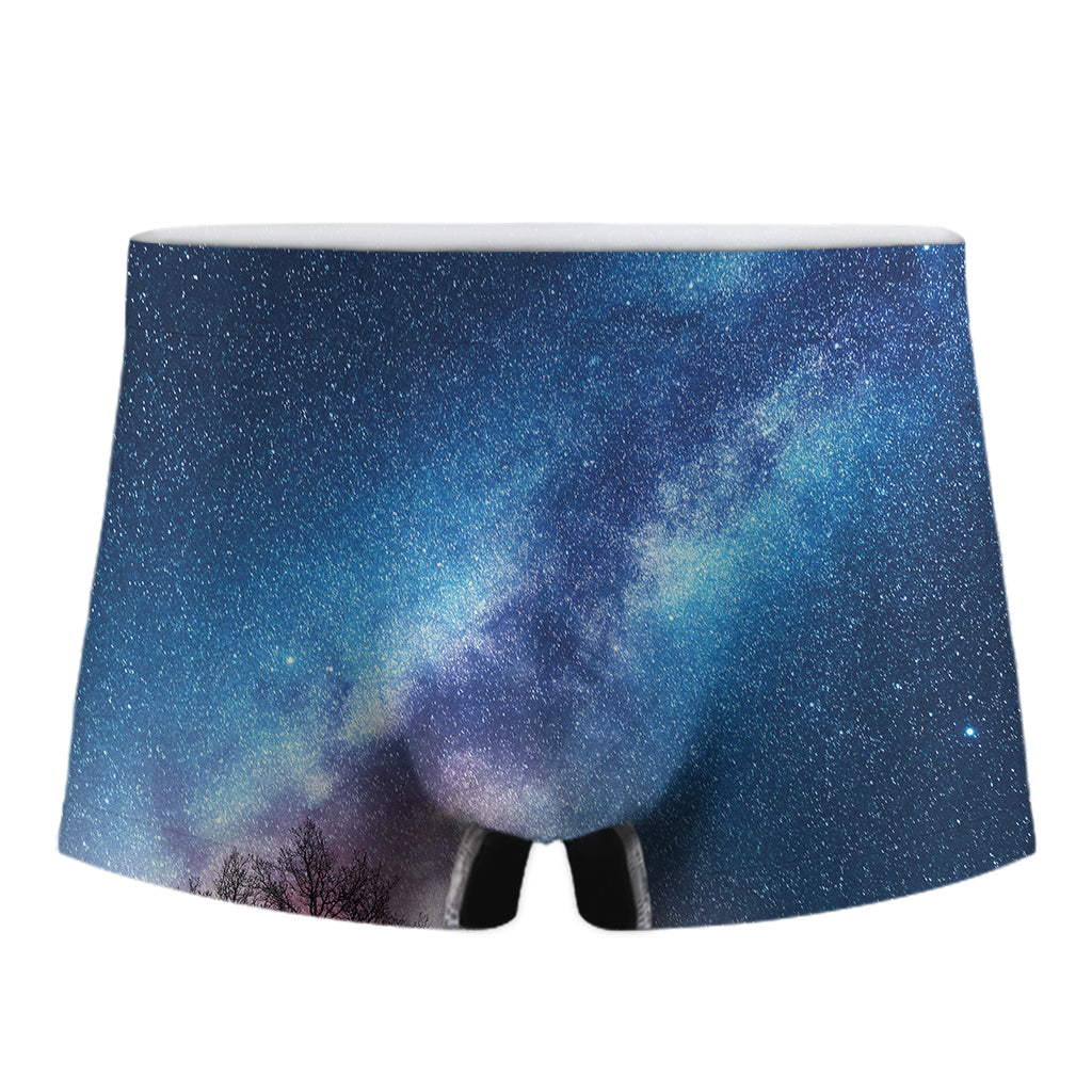Night Sky Milky Way Print Men's Boxer Briefs