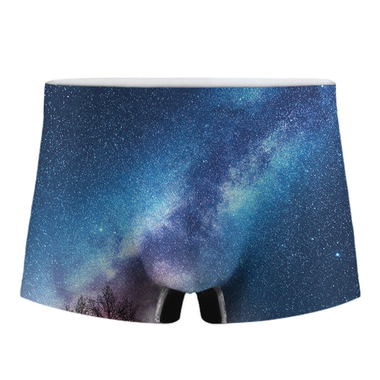 Night Sky Milky Way Print Men's Boxer Briefs