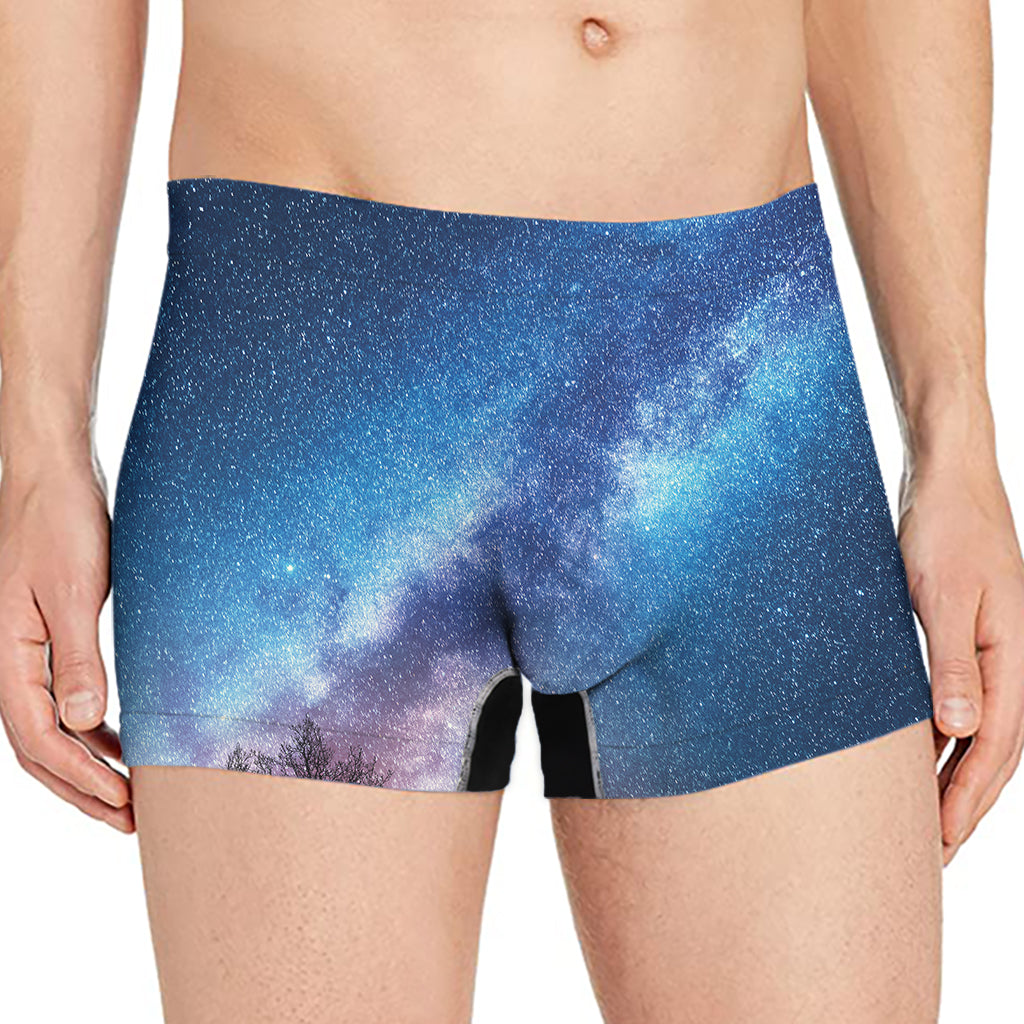 Night Sky Milky Way Print Men's Boxer Briefs