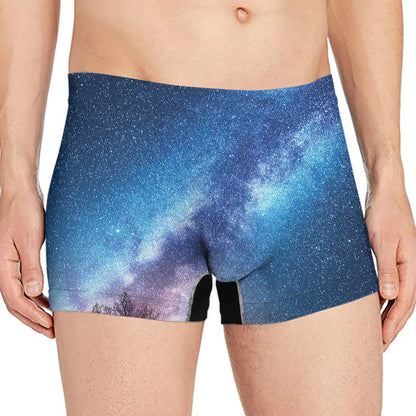 Night Sky Milky Way Print Men's Boxer Briefs