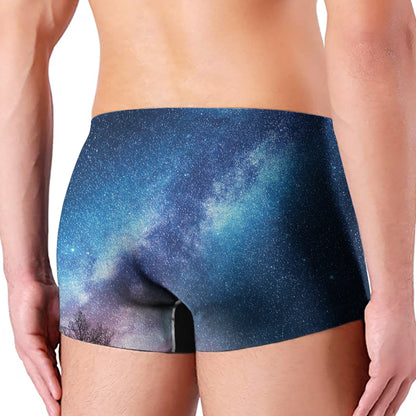 Night Sky Milky Way Print Men's Boxer Briefs