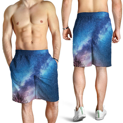 Night Sky Milky Way Print Men's Shorts