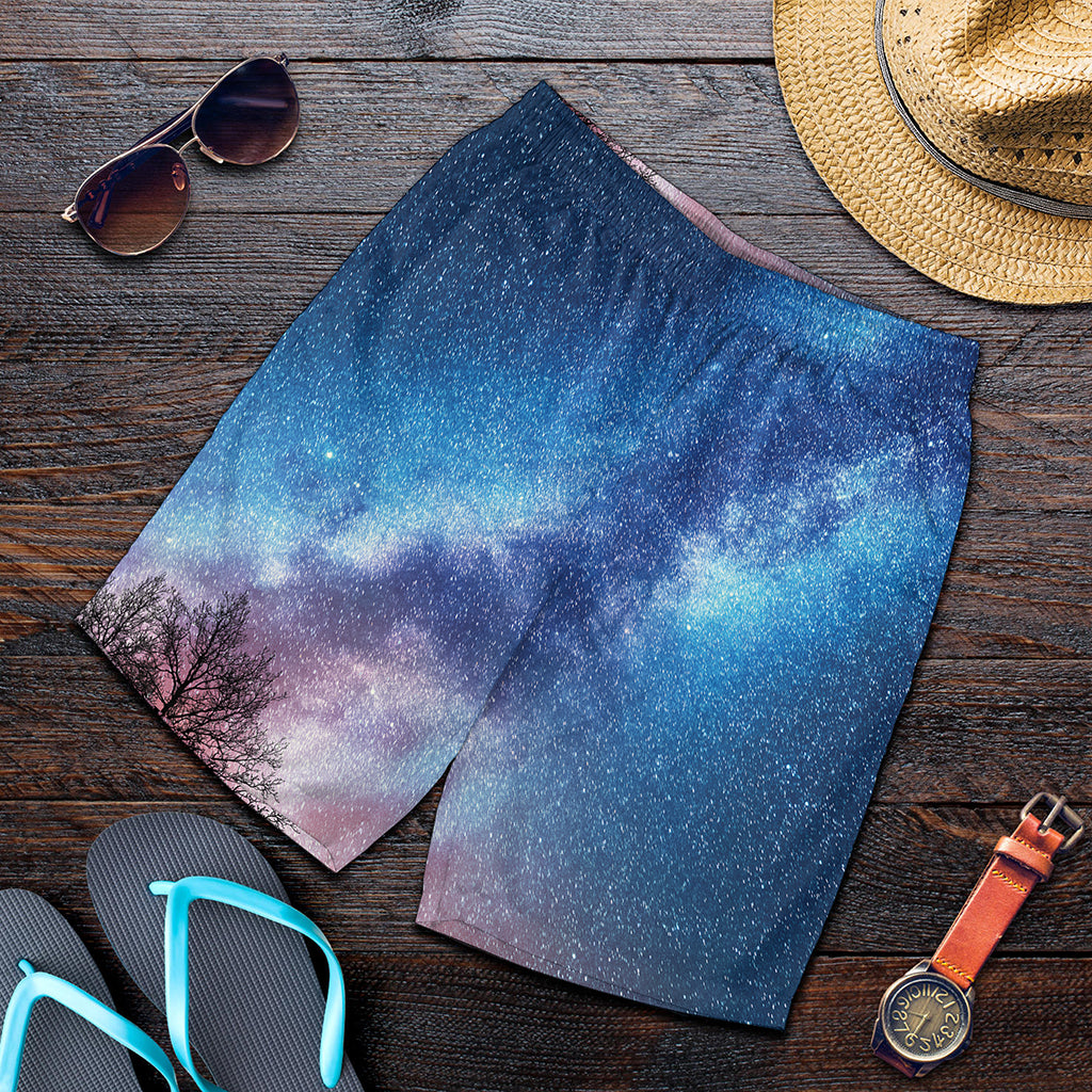 Night Sky Milky Way Print Men's Shorts