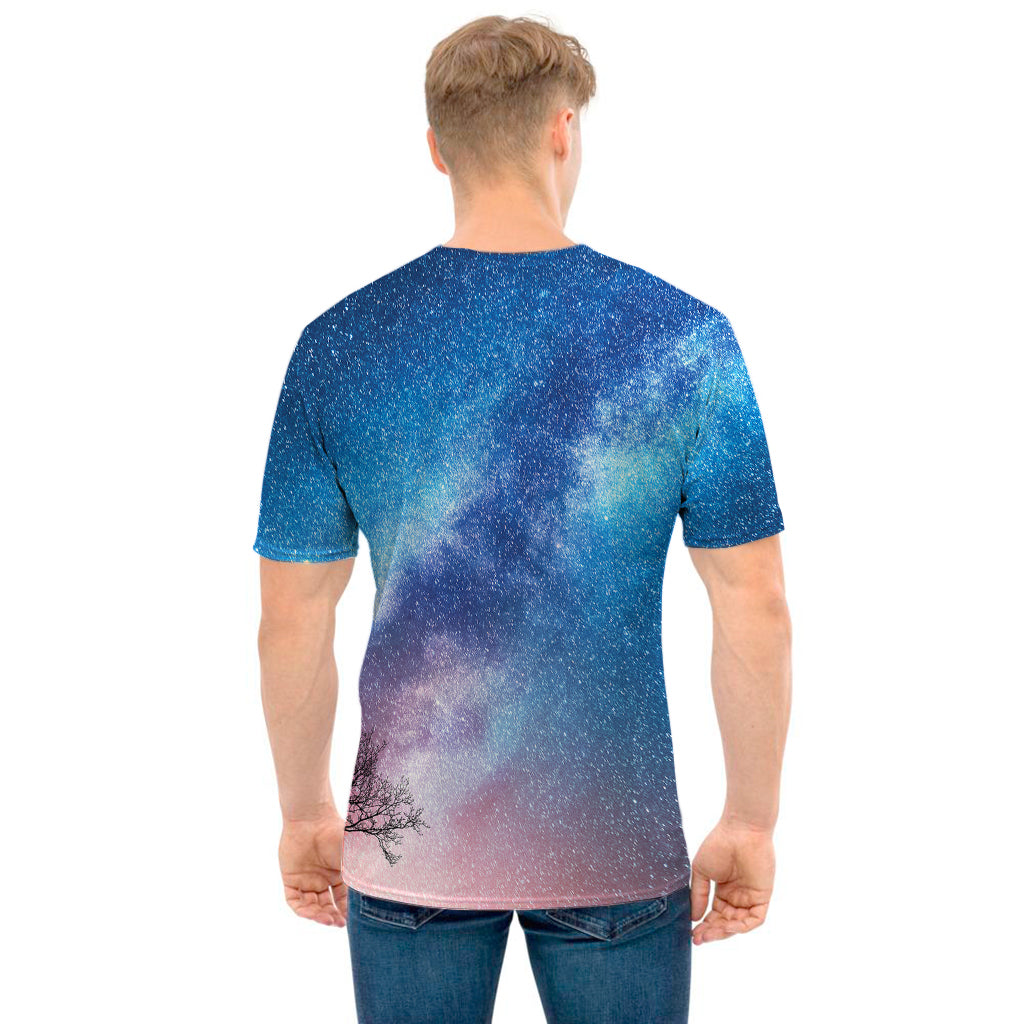 Night Sky Milky Way Print Men's T-Shirt