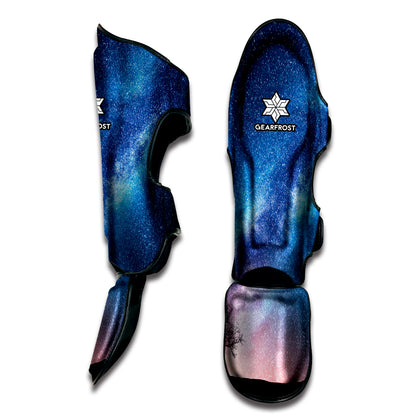 Night Sky Milky Way Print Muay Thai Shin Guard