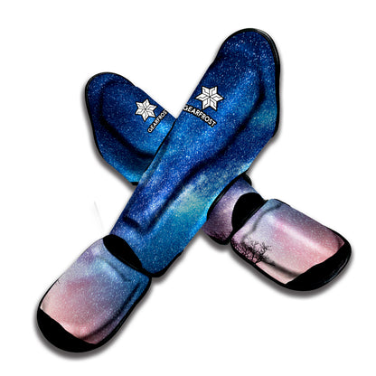Night Sky Milky Way Print Muay Thai Shin Guard