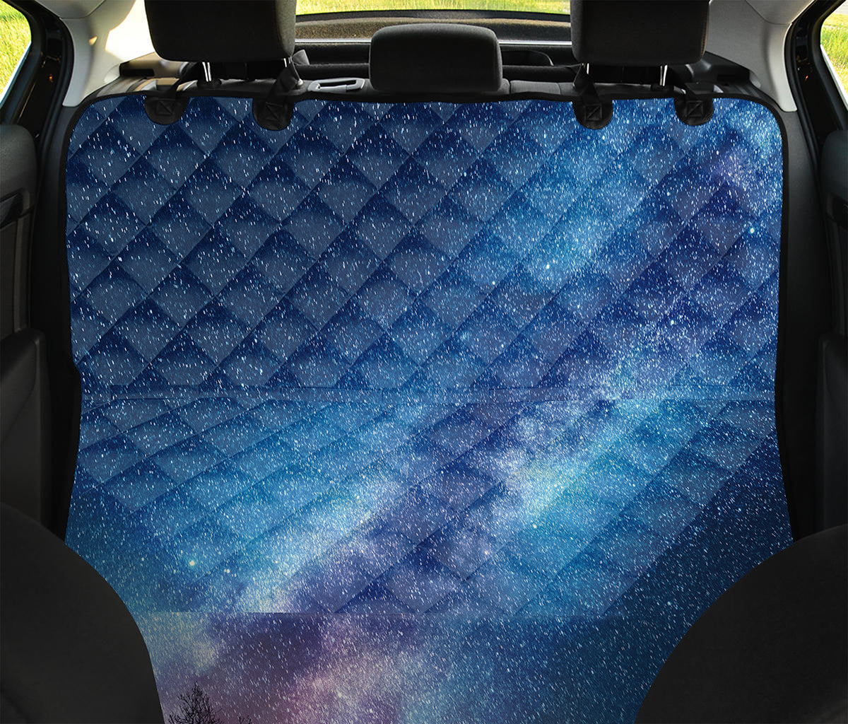 Night Sky Milky Way Print Pet Car Back Seat Cover