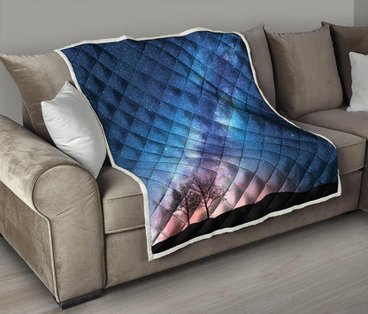 Night Sky Milky Way Print Quilt