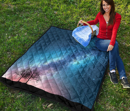 Night Sky Milky Way Print Quilt