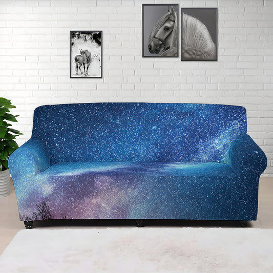 Night Sky Milky Way Print Sofa Cover
