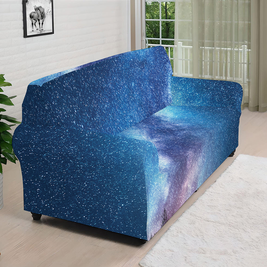 Night Sky Milky Way Print Sofa Cover