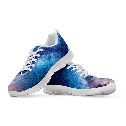 Night Sky Milky Way Print White Sneakers