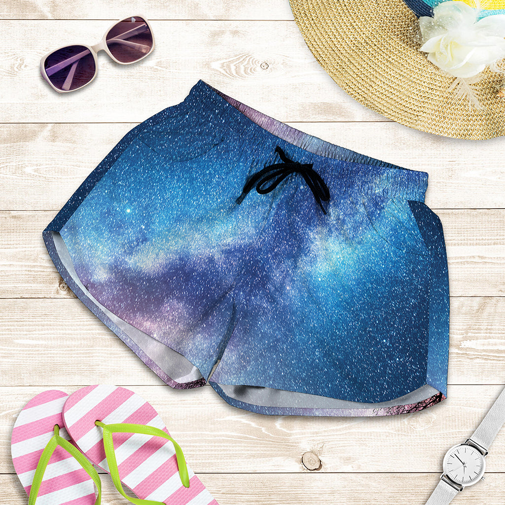 Night Sky Milky Way Print Women's Shorts