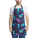 Night Star Unicorn Pattern Print Apron