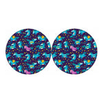 Night Star Unicorn Pattern Print Car Coasters