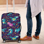 Night Star Unicorn Pattern Print Luggage Cover GearFrost