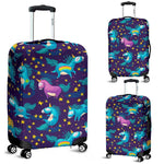 Night Star Unicorn Pattern Print Luggage Cover GearFrost