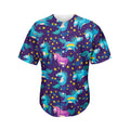 Night Star Unicorn Pattern Print Men's Baseball Jersey