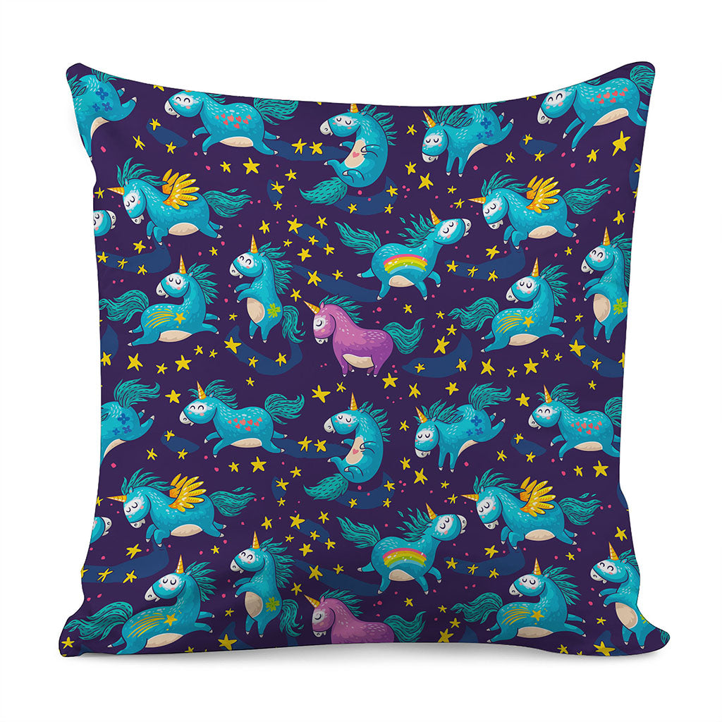 Night Star Unicorn Pattern Print Pillow Cover