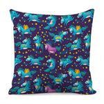 Night Star Unicorn Pattern Print Pillow Cover