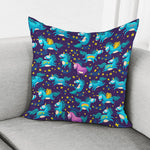 Night Star Unicorn Pattern Print Pillow Cover