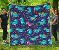 Night Star Unicorn Pattern Print Quilt