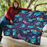 Night Star Unicorn Pattern Print Quilt