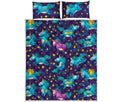 Night Star Unicorn Pattern Print Quilt Bed Set