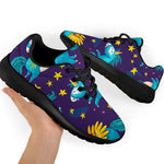 Night Star Unicorn Pattern Print Sport Shoes GearFrost