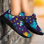 Night Star Unicorn Pattern Print Sport Shoes GearFrost