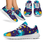 Night Star Unicorn Pattern Print Sport Shoes GearFrost