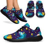 Night Star Unicorn Pattern Print Sport Shoes GearFrost