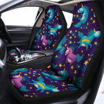 Night Star Unicorn Pattern Print Universal Fit Car Seat Covers