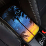 Night Sunset Sky And Palm Trees Print Car Center Console Cover