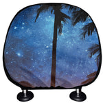 Night Sunset Sky And Palm Trees Print Car Headrest Covers