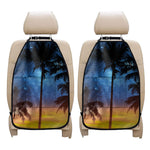 Night Sunset Sky And Palm Trees Print Car Seat Organizers