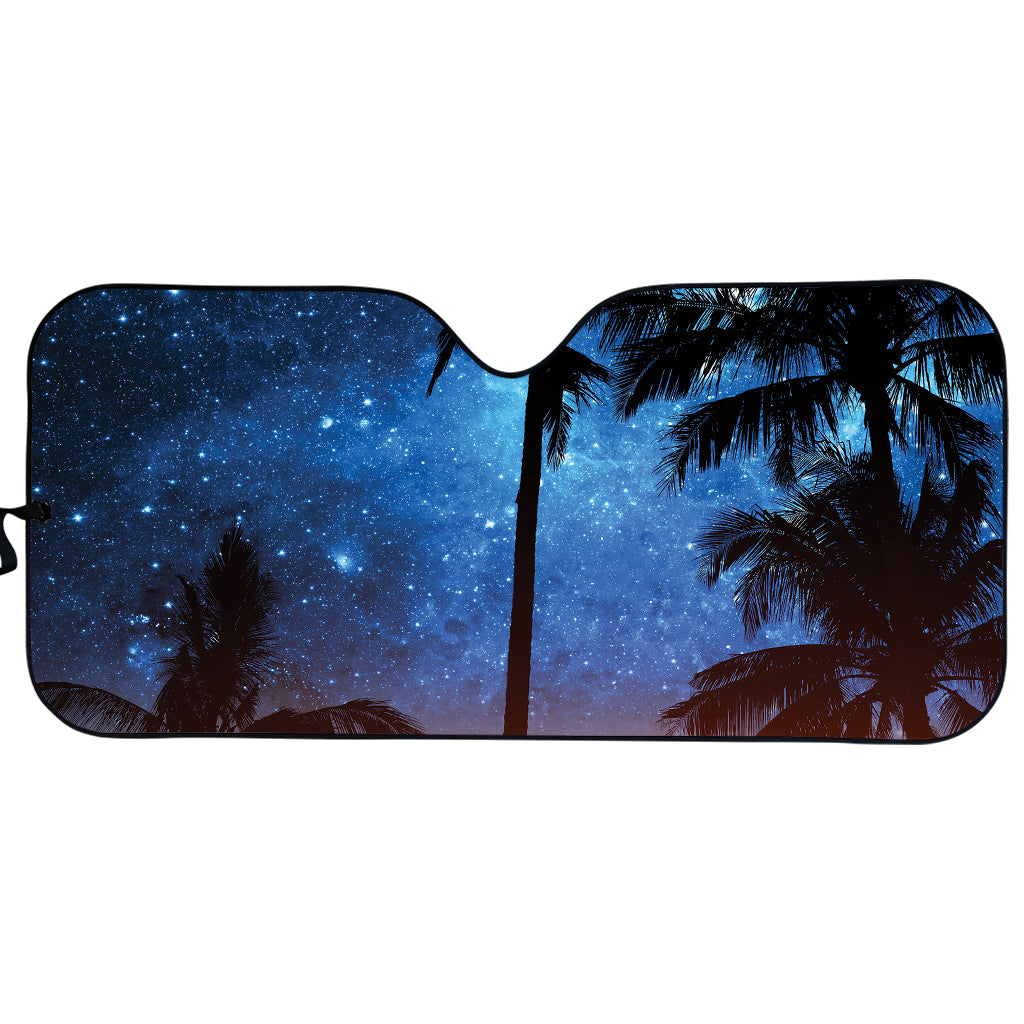 Night Sunset Sky And Palm Trees Print Car Sun Shade