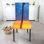 Night Sunset Sky And Palm Trees Print Dining Chair Slipcover