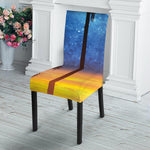 Night Sunset Sky And Palm Trees Print Dining Chair Slipcover